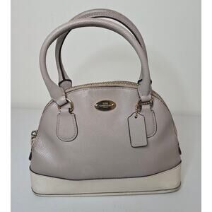 Coach Mini Cora Domed Satchel - Gray Birch/Chalk